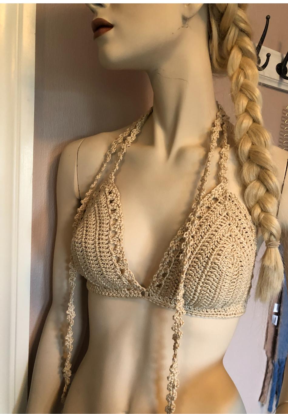 Matilda Bikinitopp - oppskrift Heklerier