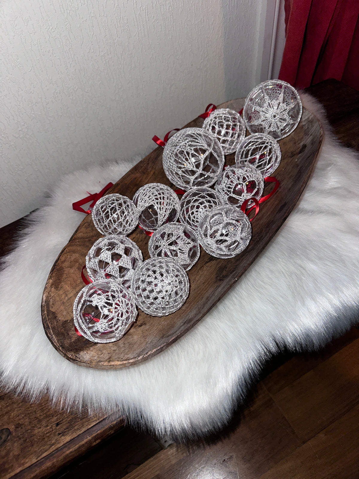 Heklede julekuler Heklerier