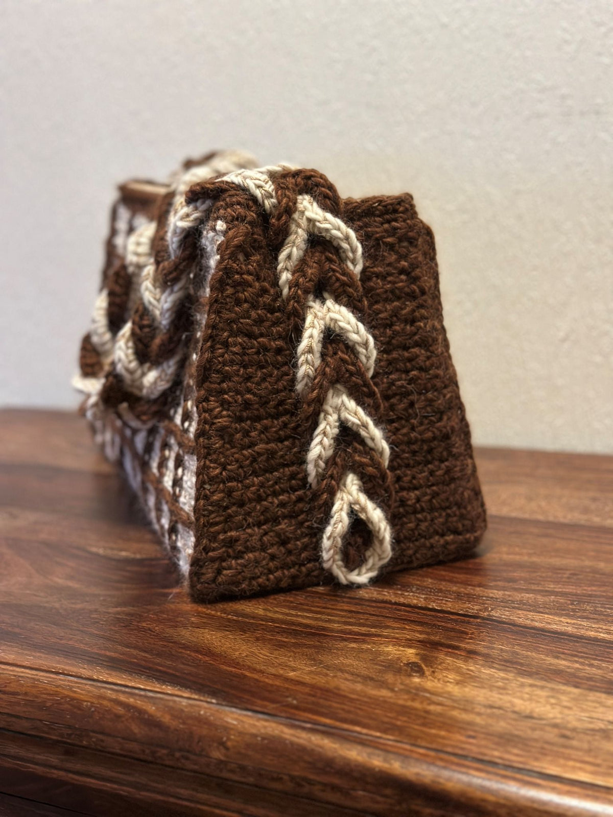 Brun ullveske Heklerier